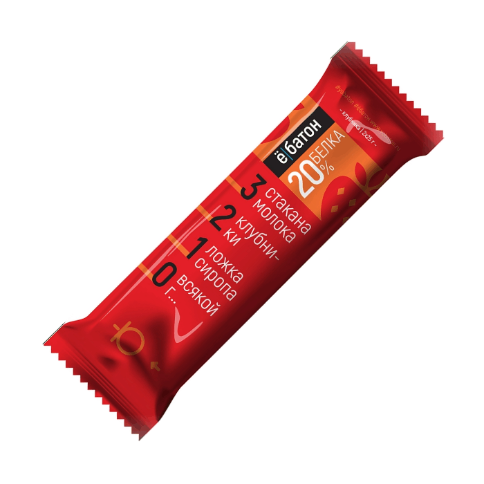 Батончик "Ёбатон" Клубника 2х25 гр