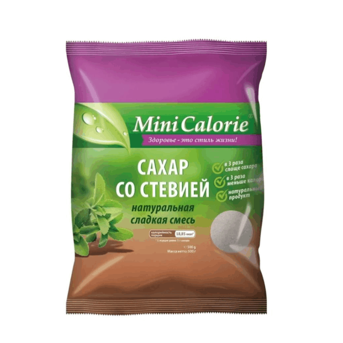 Сахар со Стевией смесь 500 гр TM Mini Calorie