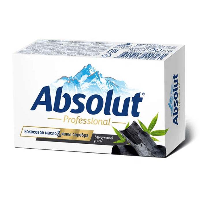 Absolut тв.мыло 90 г (бамбуковый уголь)