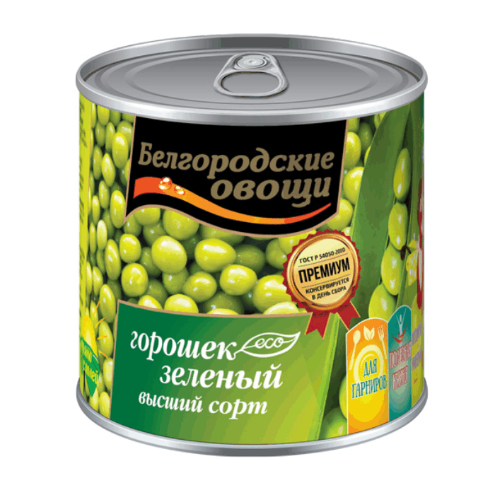 Б/О зел горошек в/с 400г**