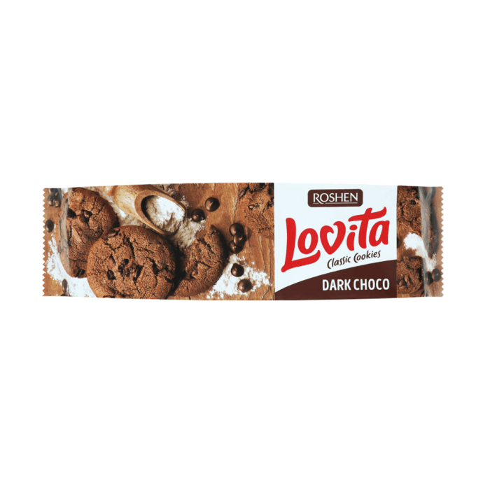 Печенье сдоб с начинкой какао Lovita Roshen 150 г