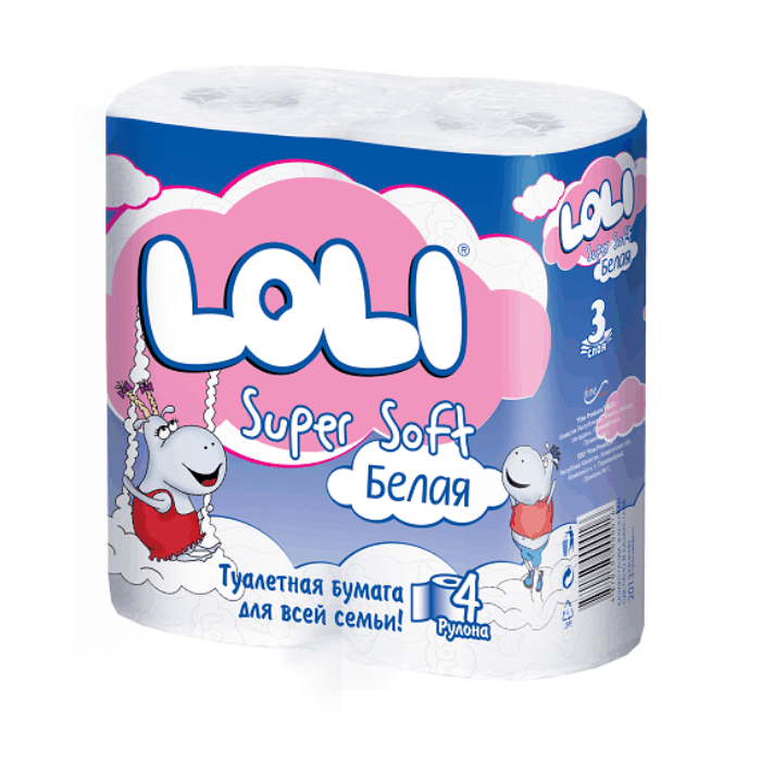 LOLI Super Soft т/б Белая (3 сл 4 рул)