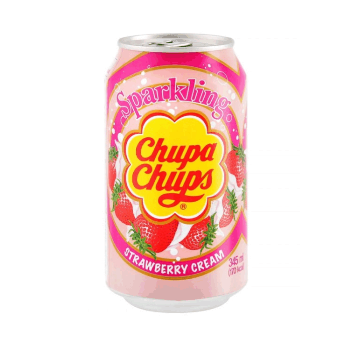 Напиток Chupa Chups клубника со сливками 345 мл**