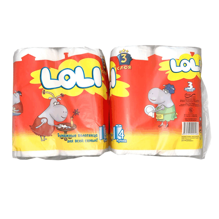 LOLI  бум/полотенца 3 сл 4 рул