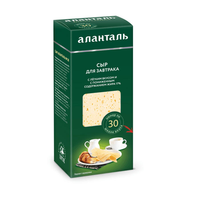 Сыр д/завтрака Аланталь №30 35% 190 г~