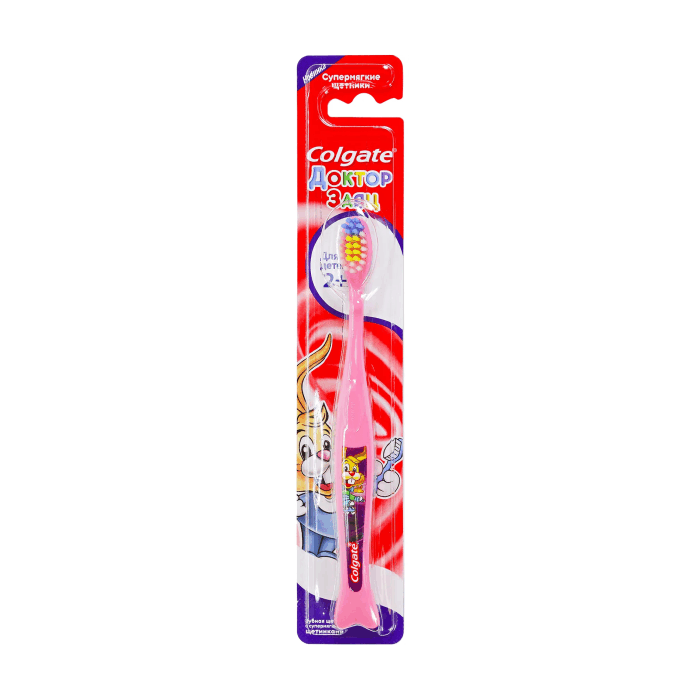 щетка детская Colgate "Доктор заяц" (розовая)