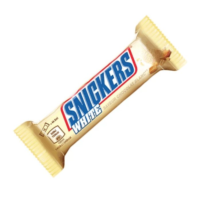 Snickers White с карамелью и арахисом