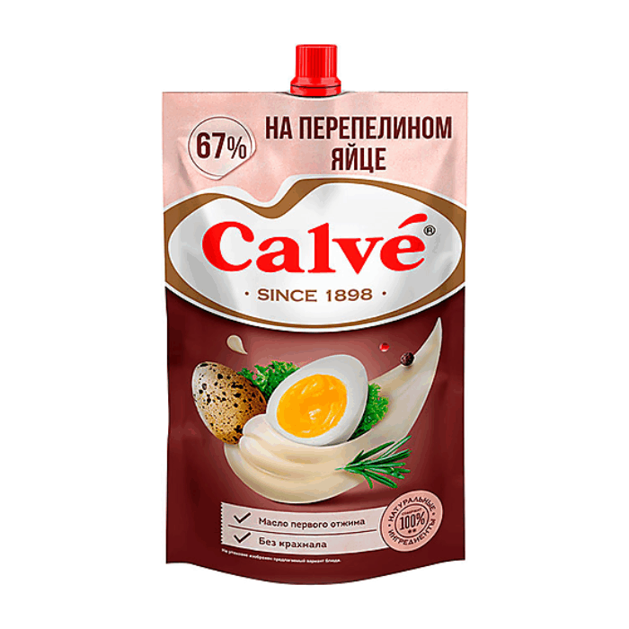 Майонез Calve С перепелиным яйцом 67% (400 г)