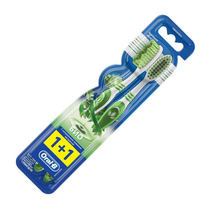 щетка Oral-B БИО 1+1 (зеленая)