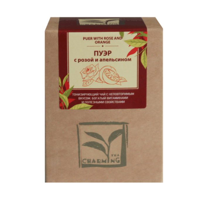 Charming Tea Пуэр с розой и апельсином 100 г