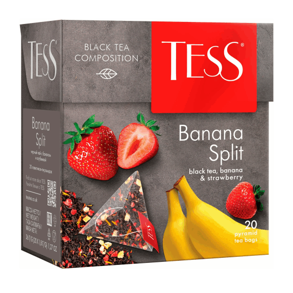 Tess Banana Split шай қара банан және құлпынай (20*1,8 г)