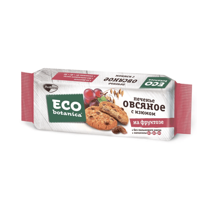 Eco-botanica Печенье овсяное со злаками с изюмом 280 гр