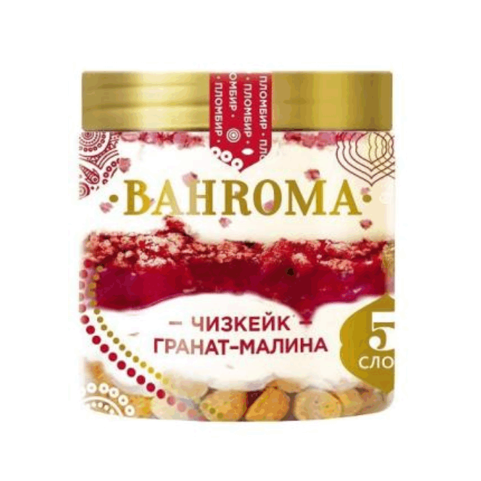 Bahroma морож Чизкейк гранат малина 320гр