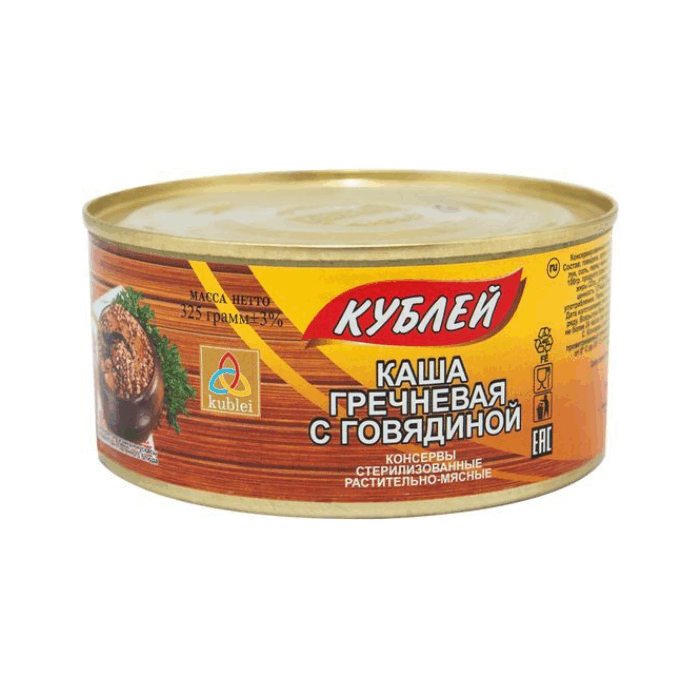 Кублей каша греч с гов (325 гр)