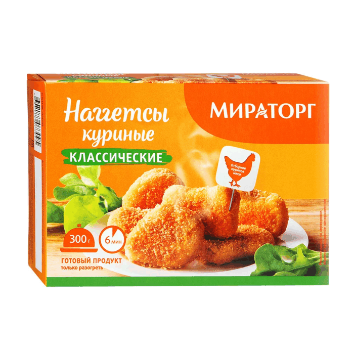 Наггетси куриные клас 300 г Мираторг