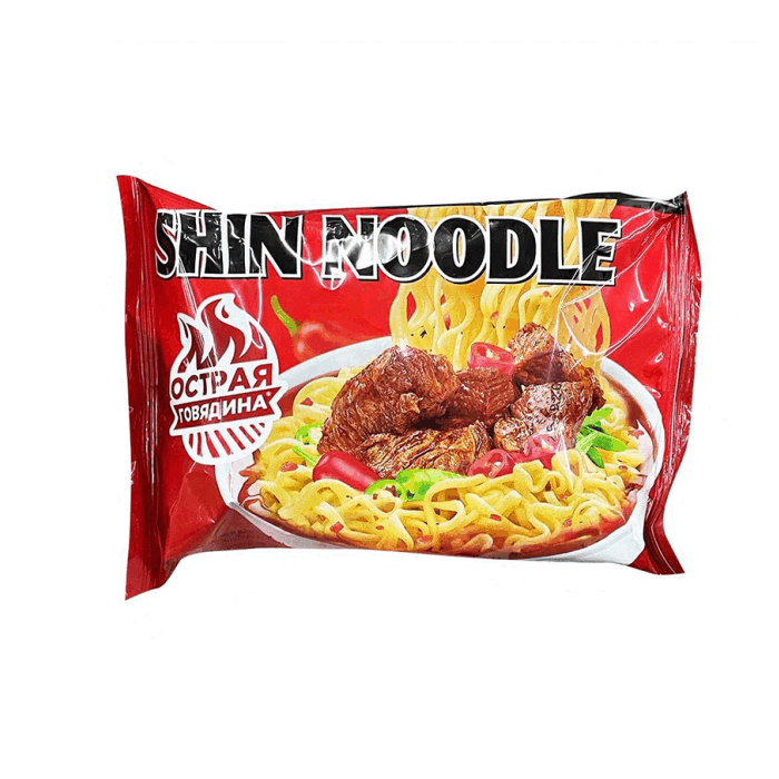 Лапша SHIN NOODLE остр говядина 70гр`