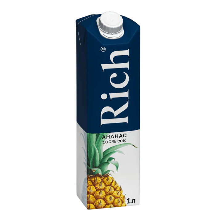 Rich ананас с мякотью 1л