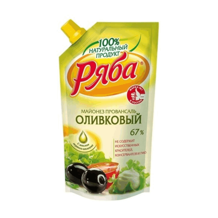 Майонез Ряба Оливковый 67% 200гр