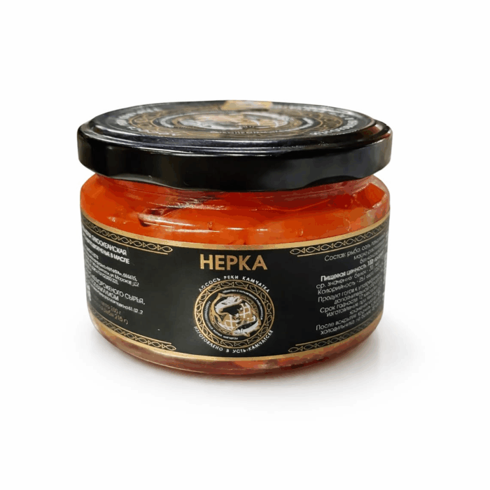 Филе-кусочки Нерки в масле(стекло 250гр)